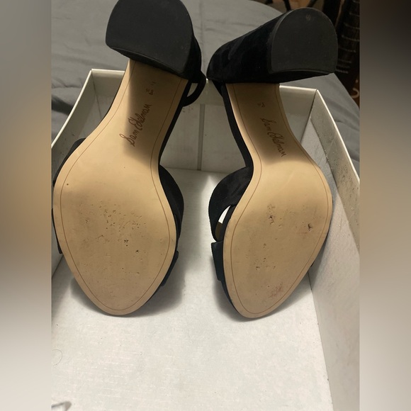 Sam Edelman Block Heel Ankle Strap Suede Sandals - Picture 5 of 5